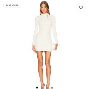 Michael Costello x Revolve Lane Mini Dress in Ivory
